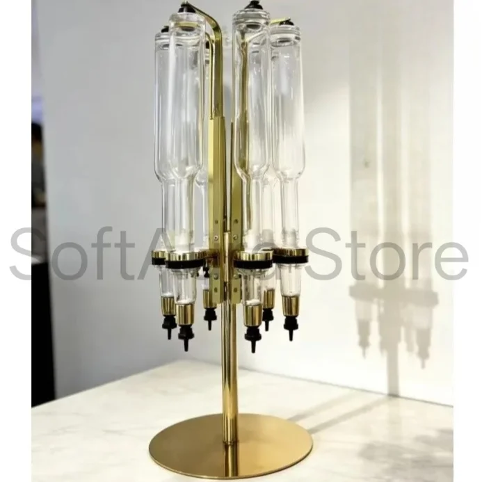 Golden 6-hole Rotating Storage Rack Perfume Pump Dispenser Display Holder Creative Decor For Aroma Sticks