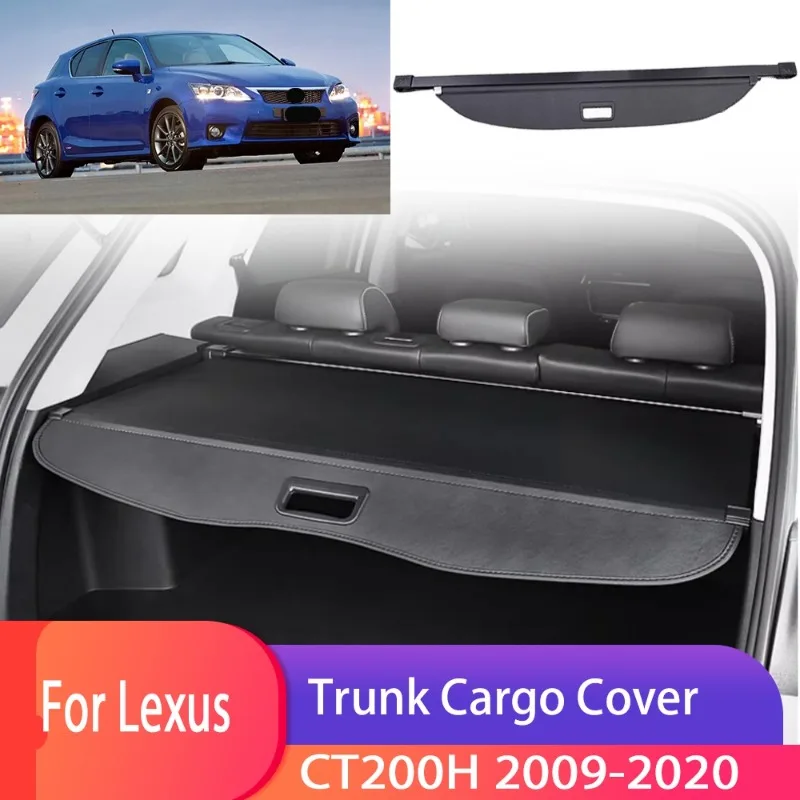 Car Trunk Cargo Cover For Lexus CT200H 2009 2010 2011 2012-2020 Luggage Storage Security Shield Curtain Partition Mat Accessorie