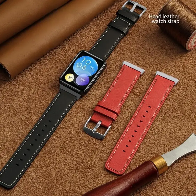 Кожаный ленточный ремень для Huaweiwatch Fit 2 Wwatch Bracelet Bracelet Loop Breail