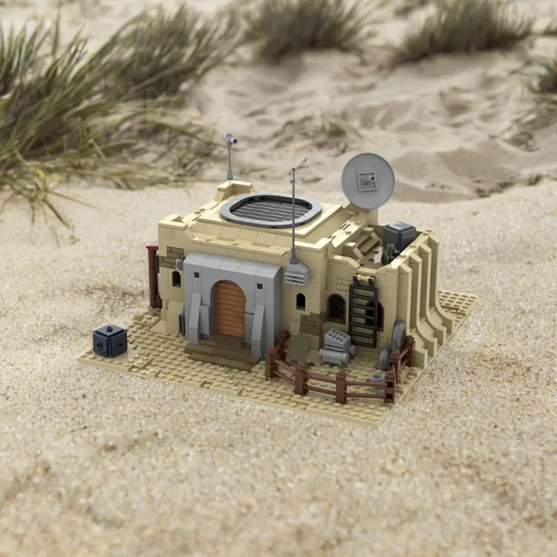 929pcs MOC SW Tatooine Mos Eisley Generator Space Battle Galaxy SciFi Model Building Blocks Construction Kit Assembly Toy Gift