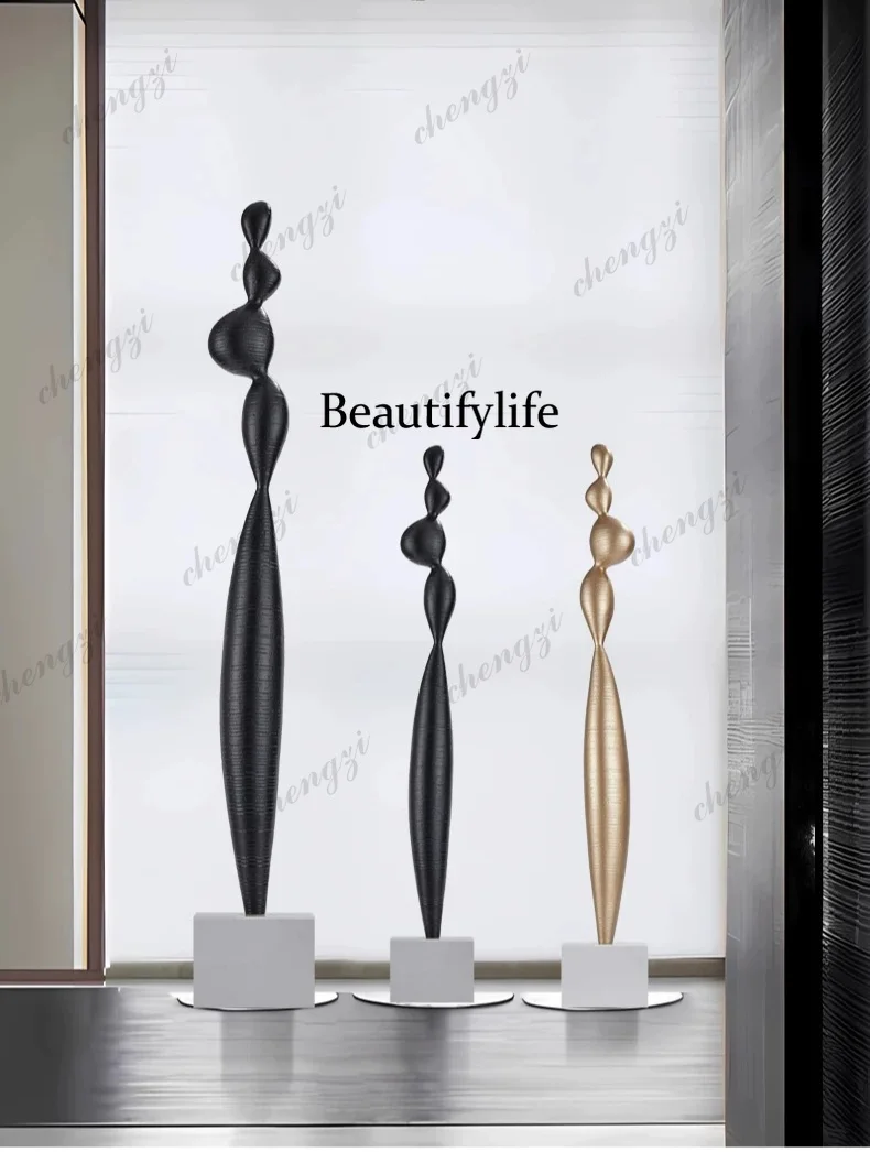 Italian minimalist abstraction, sculpture ornaments, living room wine cabinet entrance, high sense, handicrafts