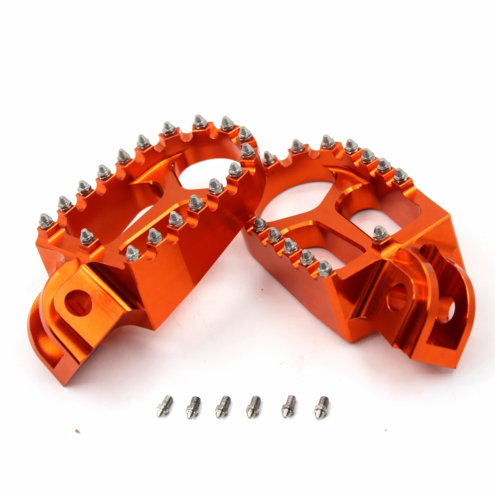 

STLF KKE CNC Motorcycle Parts Alloy Foot Pegs Supermoto Footrest Pedals Compatible With SX125/150 SXF250/350/450 XC-F 250/35