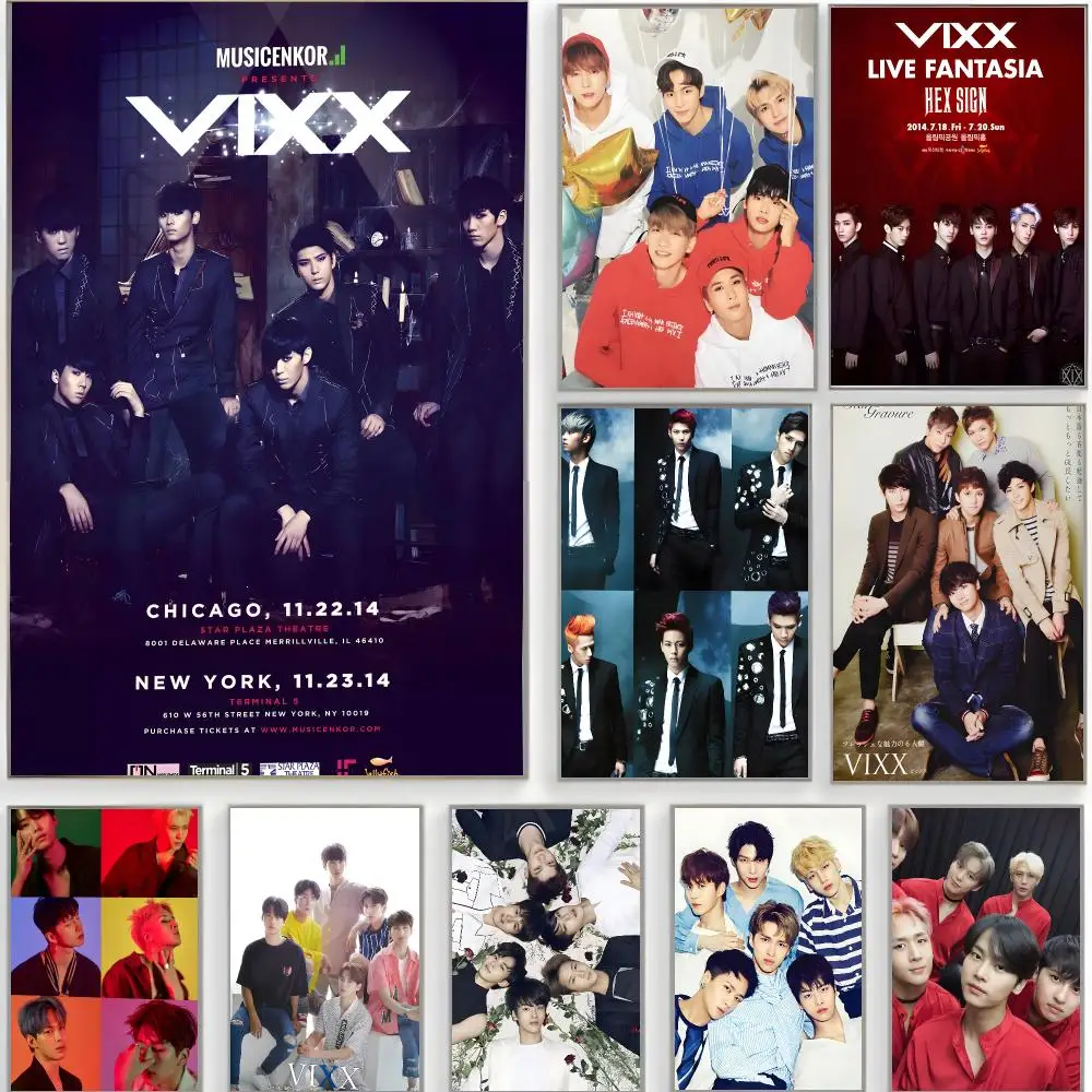 kpop group v-vixx Poster Classic Wall Art  Home Decor  Peel and Stick Unframed
