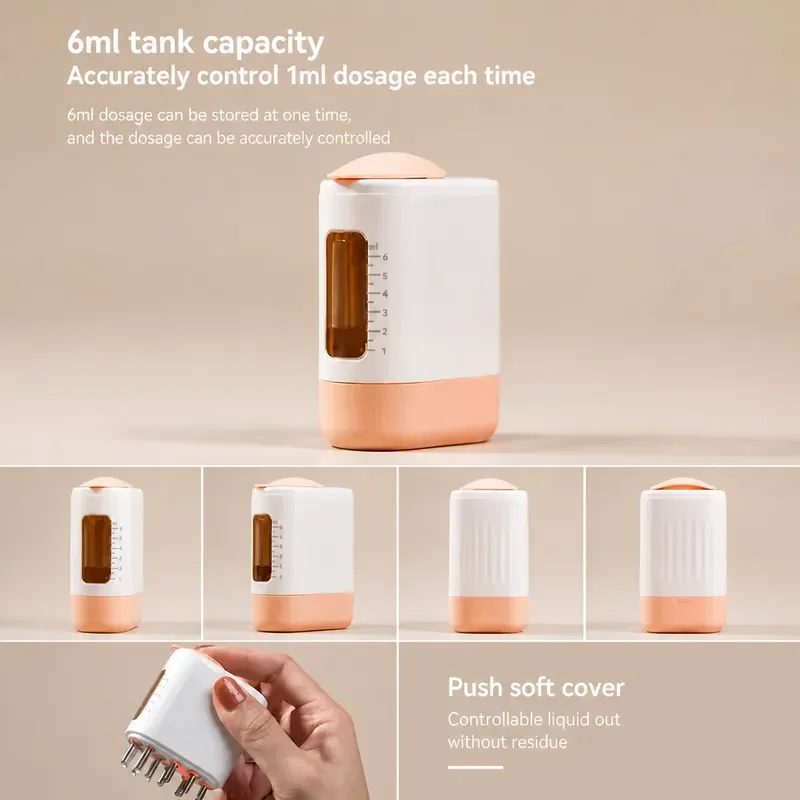 Electric Scalp Massager Comb Hair Growth Oil Serum Applicator Waterproof Head Scratcher Regrowth Treatment Tool for Hair Care