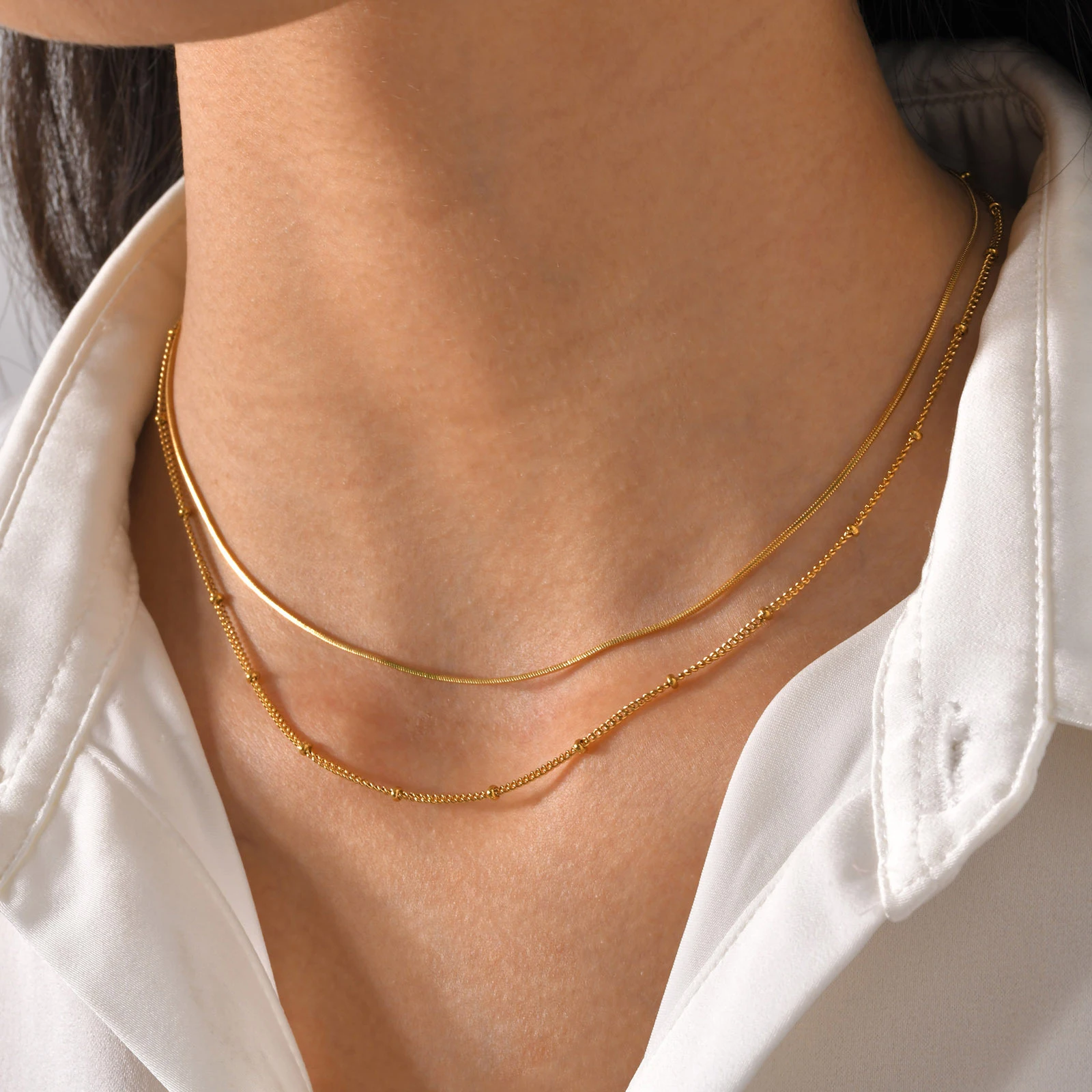 

Ожерелье из нержавеющей стали на годовщину, повседневные классические материалы для изготовления ювелирных изделий, золотое серебро, модные евро-американские украшения 2025 года