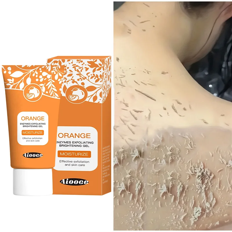 جل تقشير برتقالي Lf16-35 جل عالي النشط لتفتيح البشرة وتنظيف المسام بلطف وملمس ناعم يقلل من خشونة تقشير البشرة