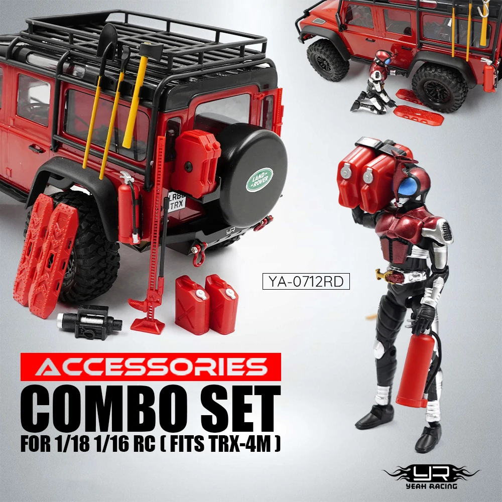 YEAH RACING ROCK CRAWLER ACCESSORIES COMBO SET FOR 1/18 1/16 RC TRX4M (TRX-4M)#YA-0712RD