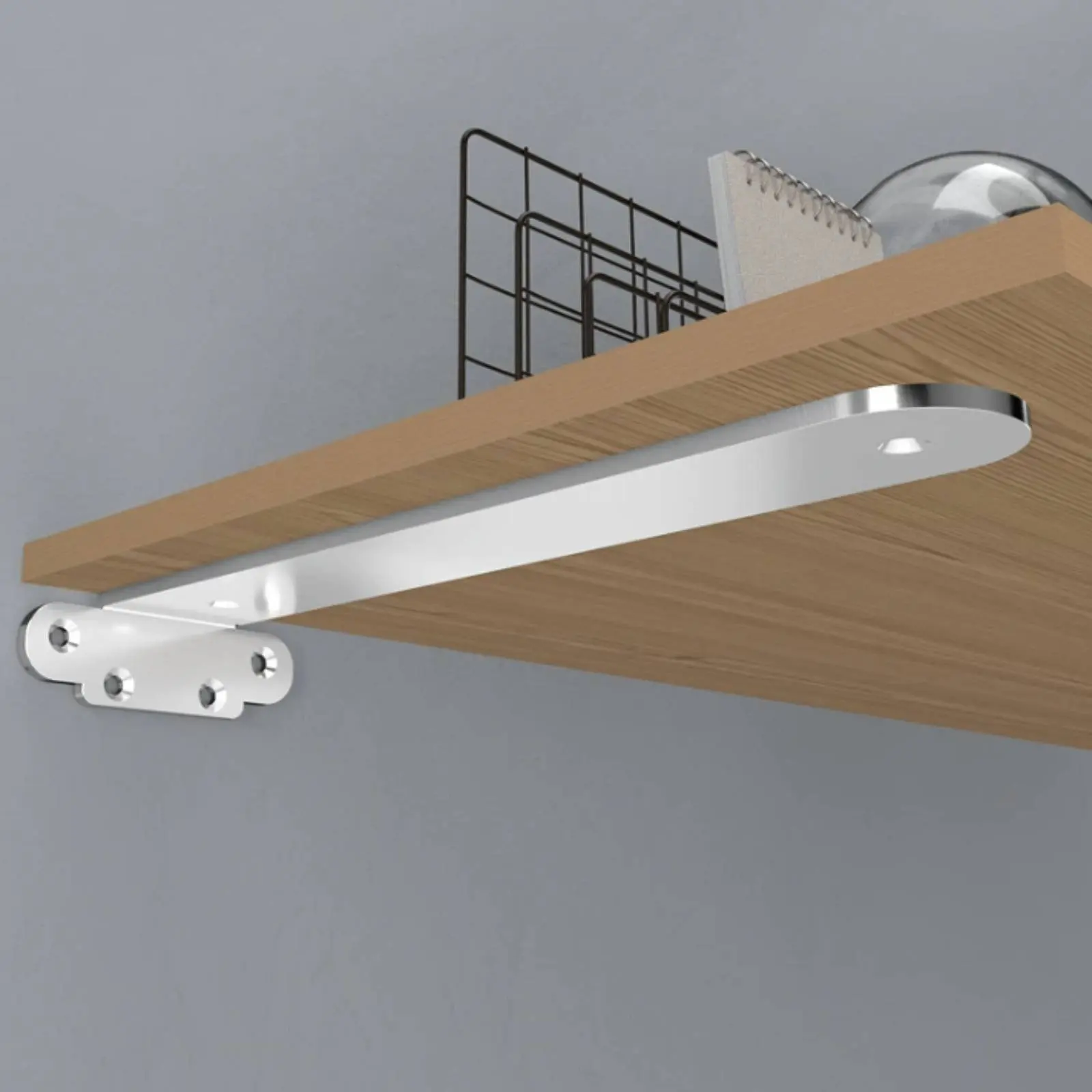 Stainless Steel Shelf Bracket Solid Construction Heavy Duty Wall Bracket Corner Brace Indoor Outdoor Use Hidden Design