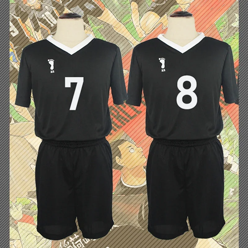 Haikyu! Haikyuu!! No.7 Miya Atsumu No.11 Osamu Miya Volleyball Uniform Cosplay Costume Inarizaki High School Jersey Top+Shorts R