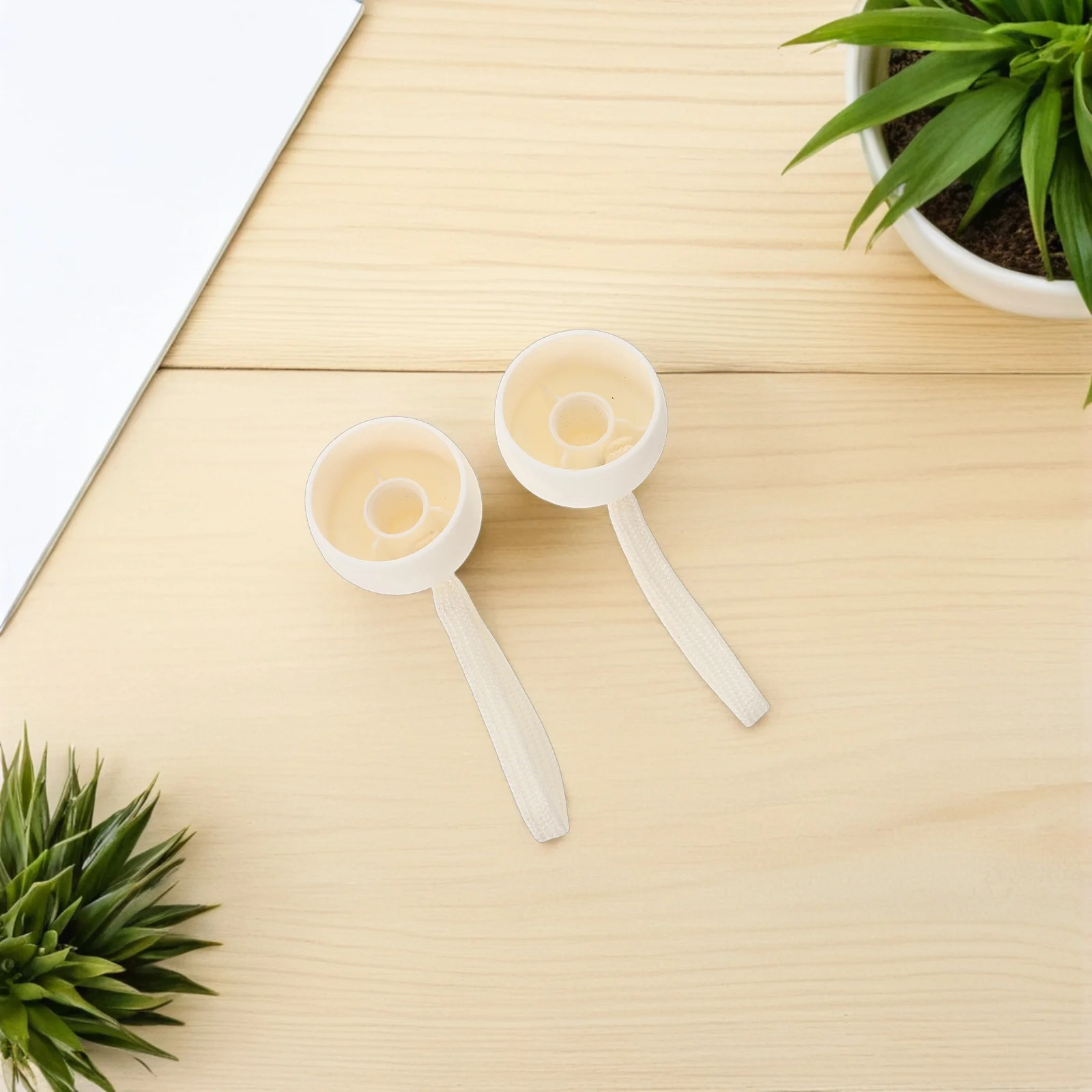 

2Pcs Umbrella Handle Replacement White Plastic Semi Sphere Install Folding Travel Umbrella Parts Repair Accessories