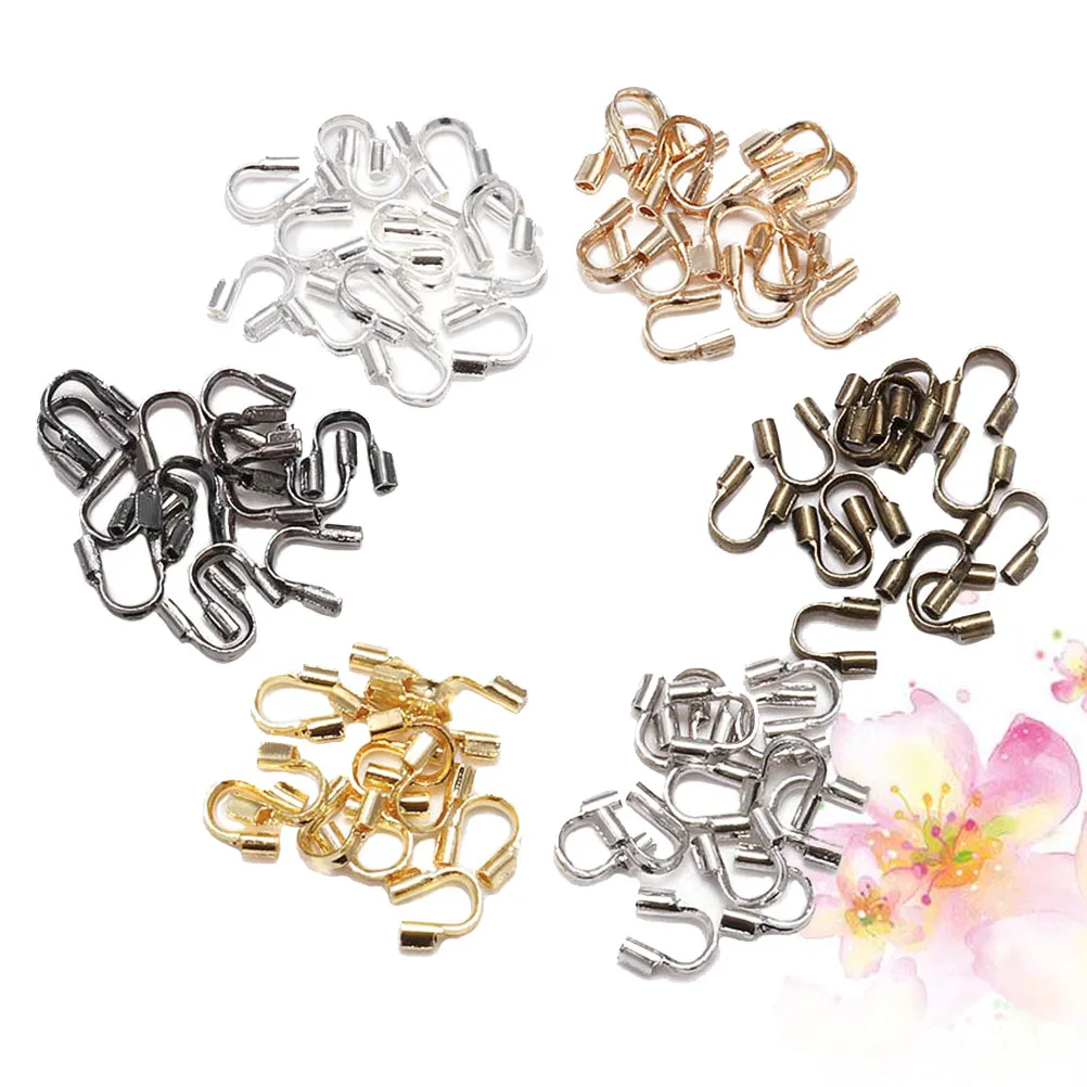 300Pcs U-Shaped Jewelry Positioning Tube Premium Plated DIY Thread Guard for Charm Making Anti-Rust Lightweight Jewelry Making