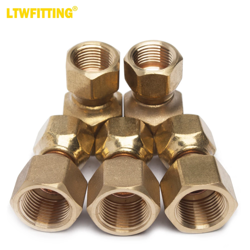 

LTWFITTING Brass 5/8" OD x 1/2" OD Flare Forged Reducing Swivel Nut Union Tube Fitting(Pack of 5)