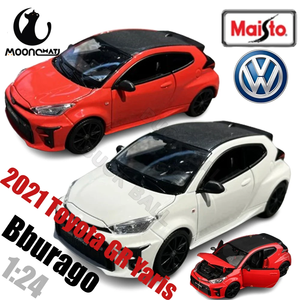 

New Maisto 1:24 2021 Toyota GR Yaris Car Model Alloy Luxury Die-cast Vehicle Car Toys Collection Simulated Collectible Ornaments