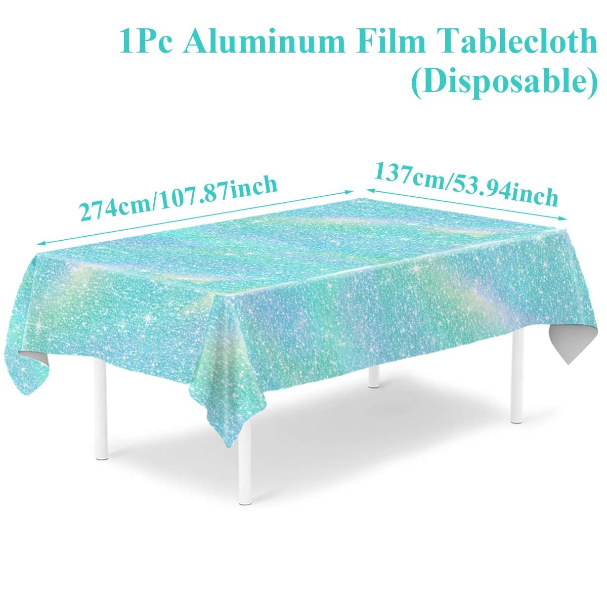 Paarse laser wegwerp tafelkleed Happy Birthday Party decoratie bruiloft aluminiumfolie tafelkleed baby shower benodigdheden