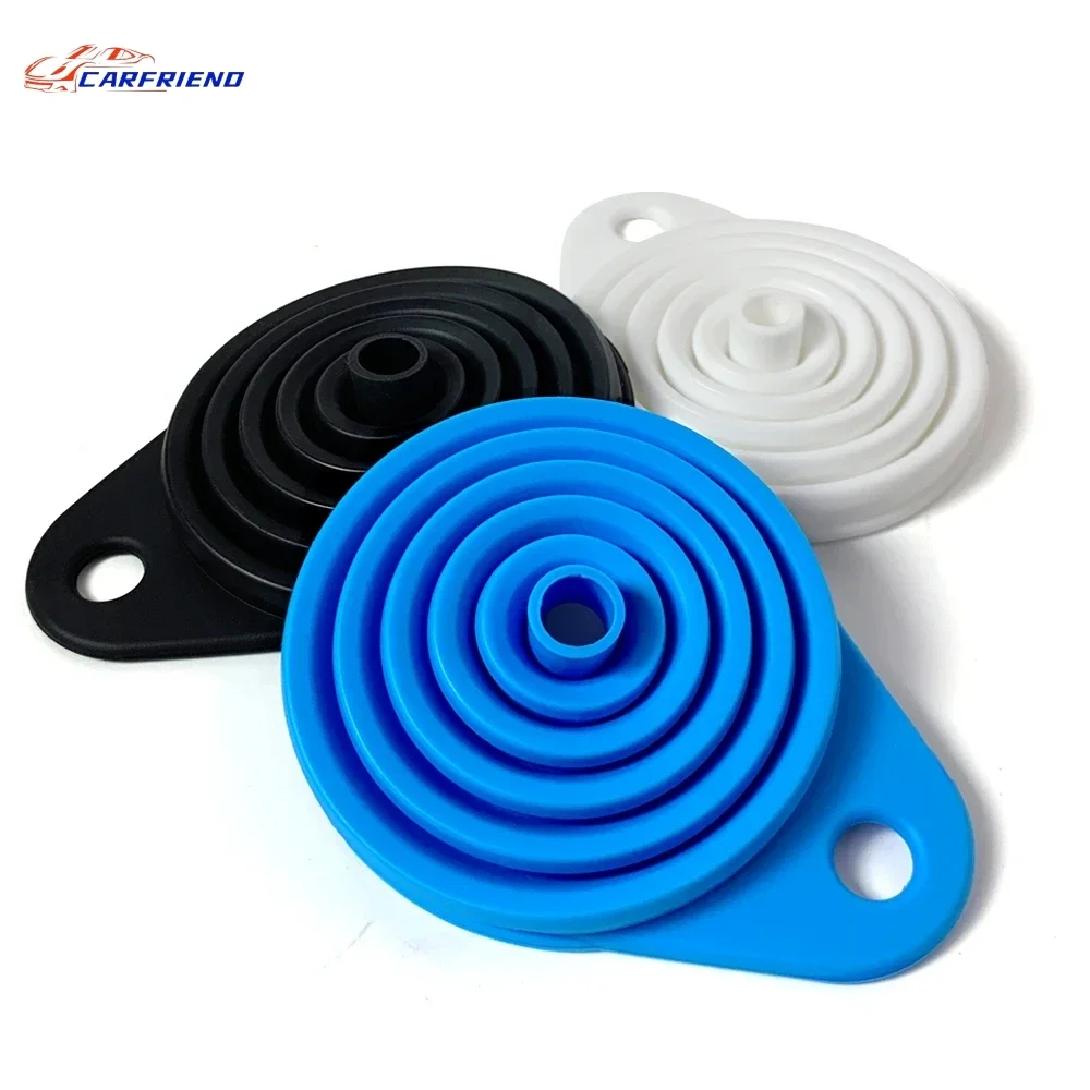 Foldable Car Engine Funnel Silicone Liquid Funnel Washer Fluid Change Portable Car Engine Oil Change Funnel Car Accessories