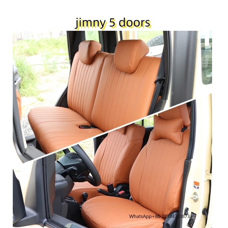 TELLIKA Jimny 5 Doors Accessories Waterproof PU Leather Full Set Car Seat Cover for Suzuki Jimny 2023 2024 5door