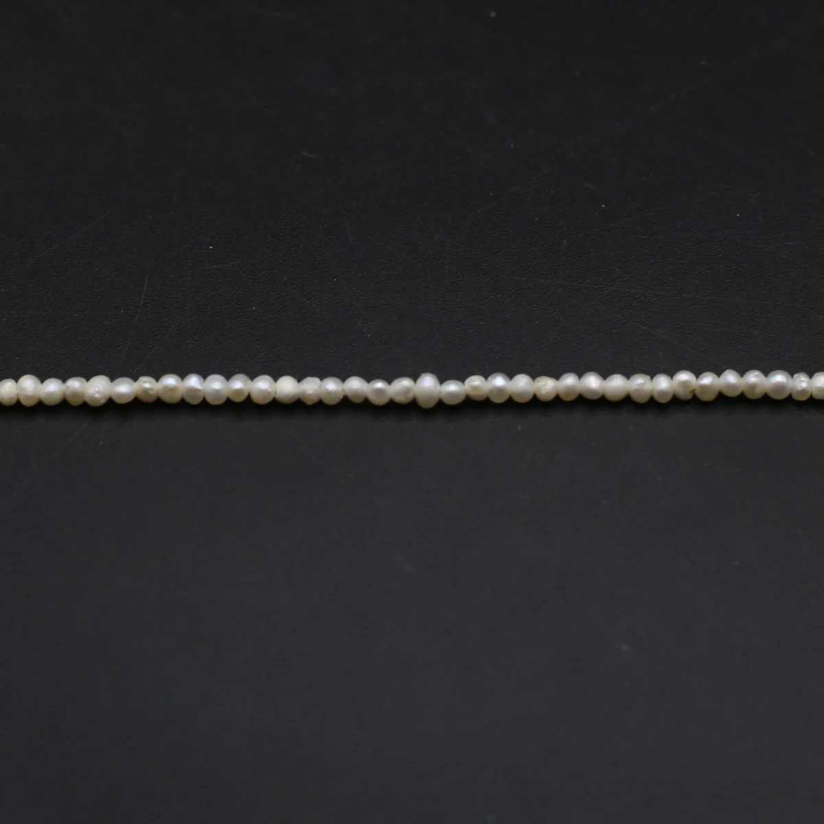 White Natural Freshwater Pearl Near Round Charm Loose Spaced Pearls for Jewelry Making DIY Bracelet Necklace Accessories Gift