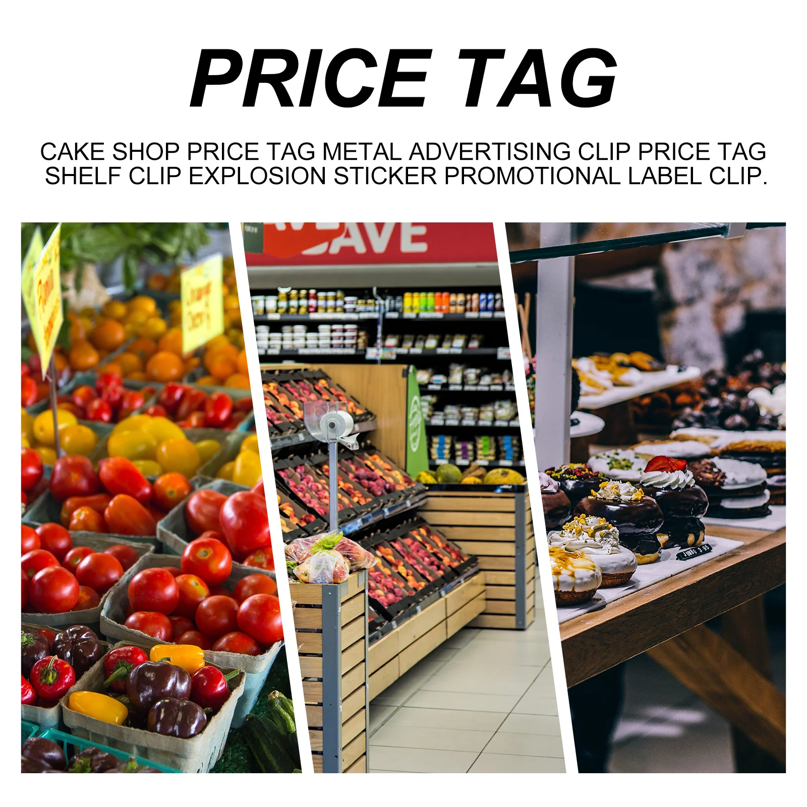 

4pcs Advertising Clips Price Display Rack For Menu Name Cards Label Stand Shelf Clamp For Retail Store Supermarket Wedding