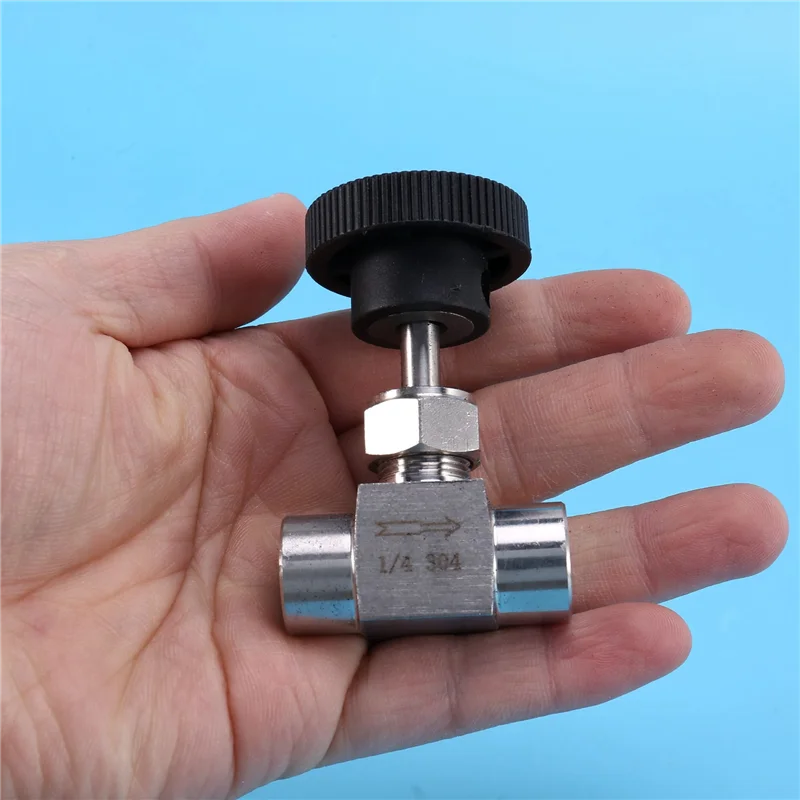 YWDZ-6X 1/4 Zoll BSP Gleiches Innengewinde SS 304 Edelstahl Flow Control Abschaltnadelventil