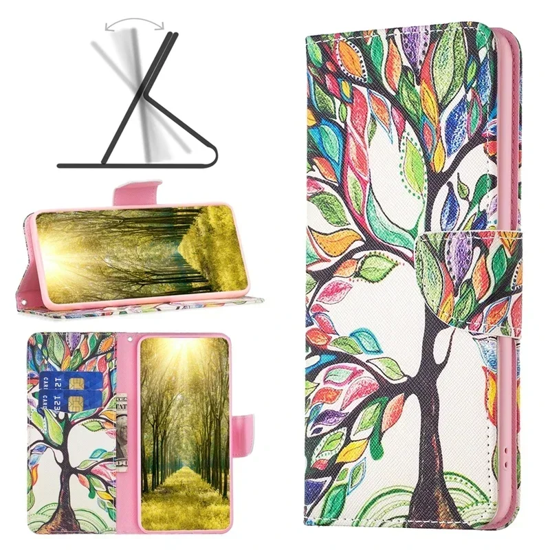 Smart 8 X6525 Flip Case For Infinix Smart 8 Case Painted Pattern Leather Cases on For Etui Infinix Smart8 8 HD Stand Phone Cover