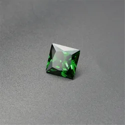 Joanlyn Emerald Princess Cut Gemstone Square Faceted Medium Green Emerald Gem Multiple Sizes to Choose C42E