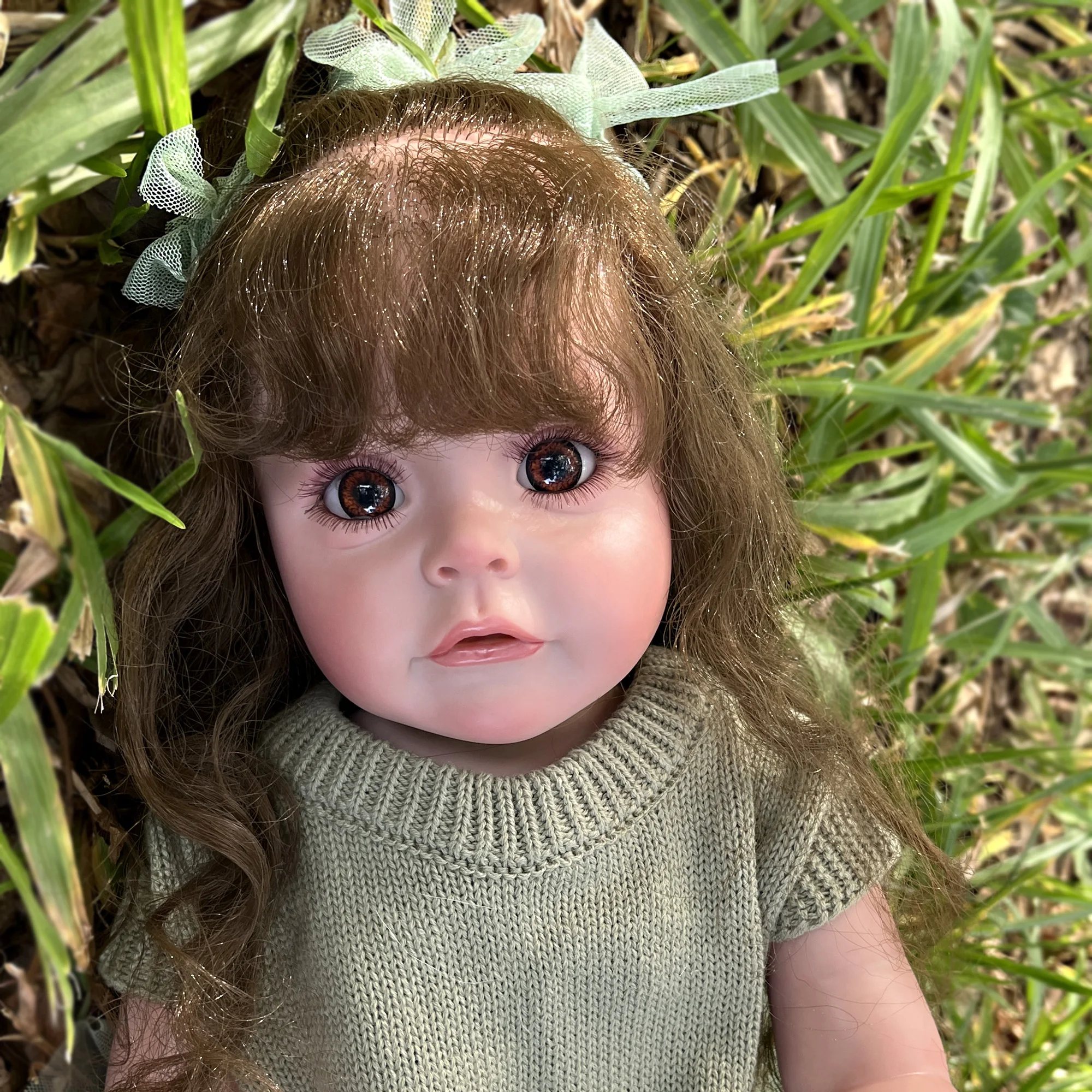 22 Inch Sue-sue Reborn Toddler Girl Painted Lifelike Full Body Vinyl Bebe Reborn Dolls Muñecas Reborn