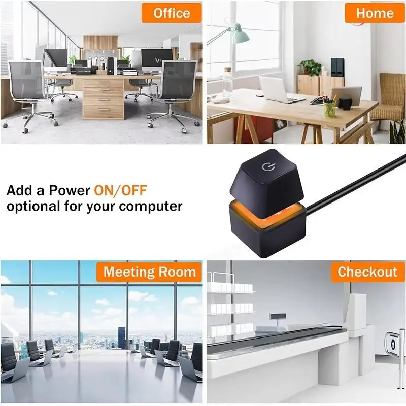 Desk ON/OFF Power Switch RGB Backlight Mechanical Shaft Key External Remote PC Start Reset Button For Desktop Mainboard