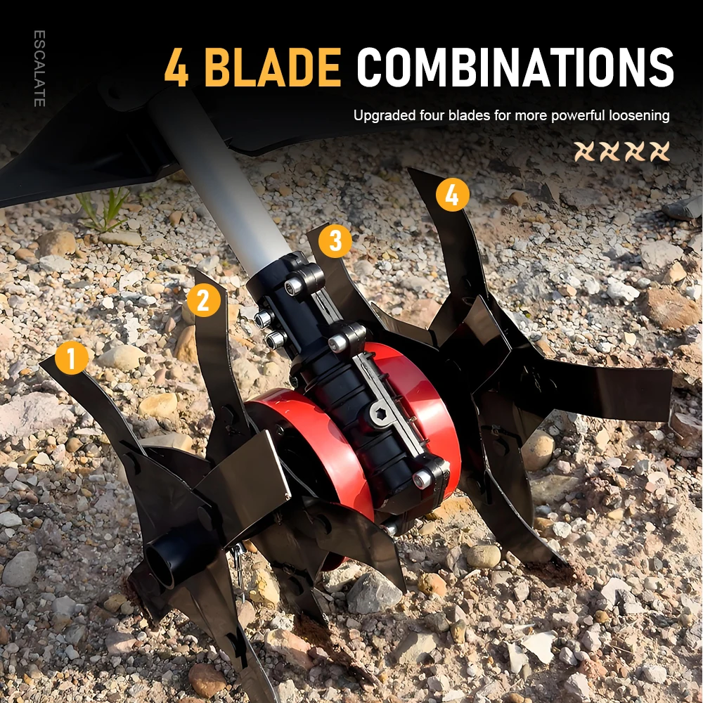 Handheld Loafer Lithium Microtillers Mini Loafer Garten Rasenmäher Tragbare Rasen Grubber Elektrische Bodenfräse