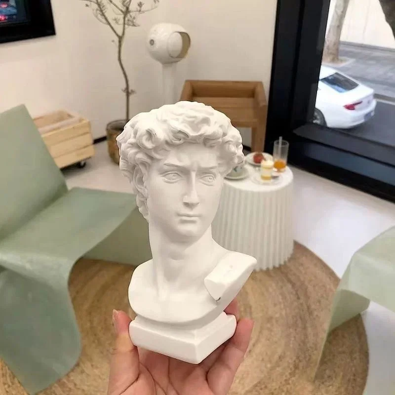 New Ins Nordic David Vase Hydroponic Vase Ornaments Flower Pot Makeup Brush Storage Bucket Photo Props Vintage Home Decoration