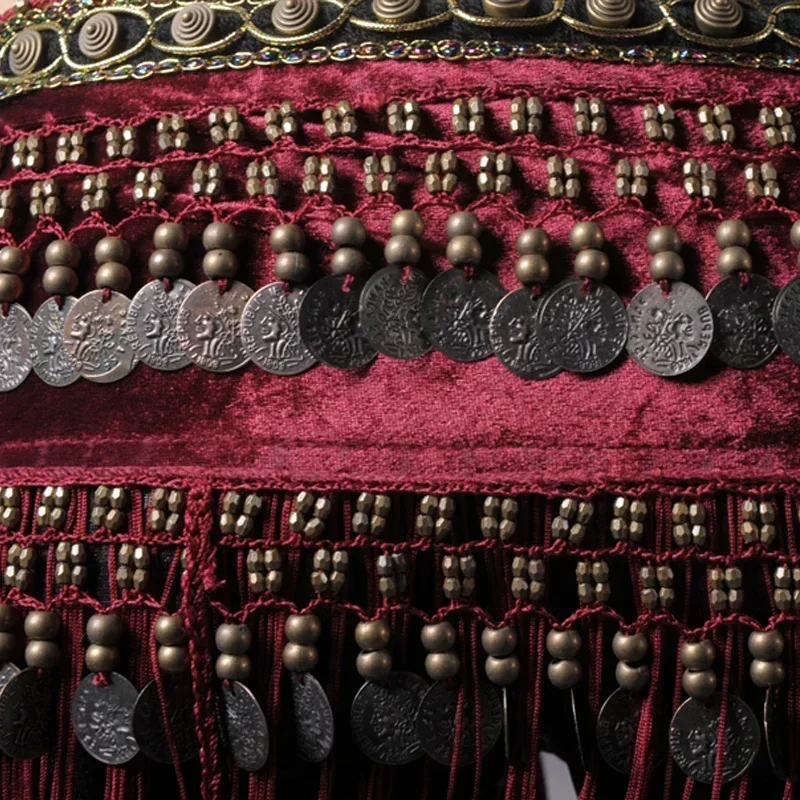 Belt Classical Tribal Hip Belt Belly Dance Accessories Woman Clothing Dancing Hip Scarf Girls Stage Performance Red Dance