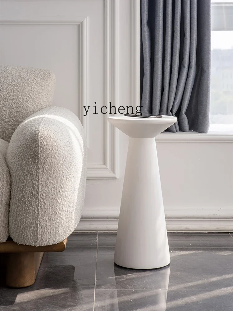 b2Country Medieval Retro Art Bay Window Several Rubber Wood White Sofa Side Table