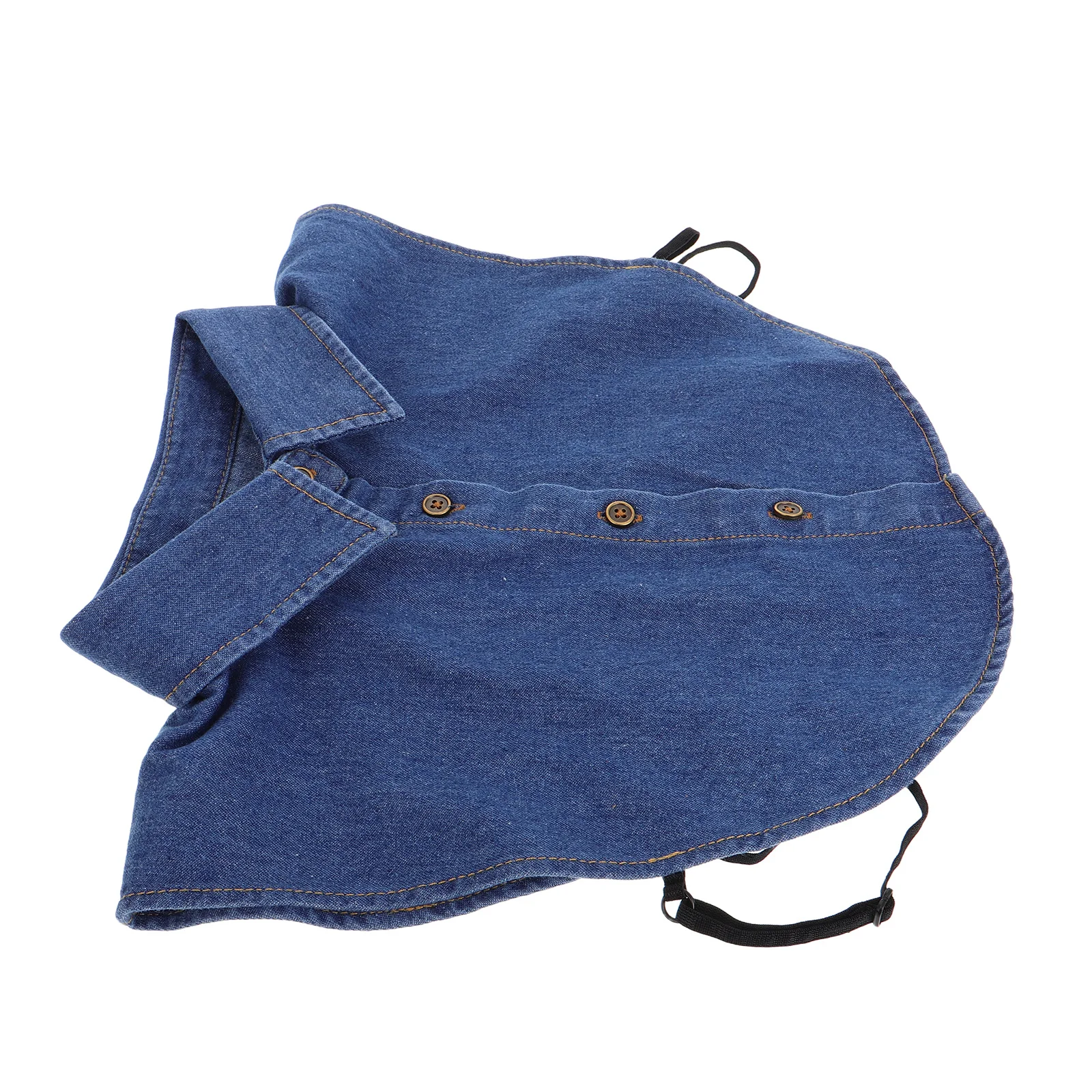 

Denim Fake Collar For Women Detachable Faux Shirt Dickey Stylish Half Blouse Accessory Blue Collar Fashion Layering Piece