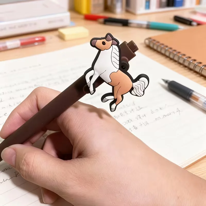 8 Stück Kugelschreiber mit Pferdemotiv, zufälliger Stil (2 Stifte + 6 Stiftminen), Geschenkstifte für Schüler zum Schreiben. – Detail 5