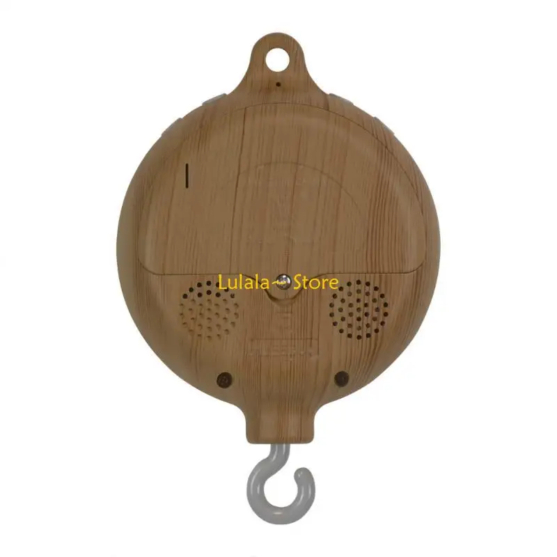 Y4QA 35 Canzoni Carillon per Bambini Venatura del Legno Rotante Mobile Culla Letto Movimento Mobile Musicale Neonato Campana del