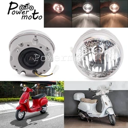 For LX 150 125 LX150 LX125 Motorcycle 12V 35W Clear Glass Headlight High / Low Beam LED Round Front Head Lamp HS1 Socket P43T