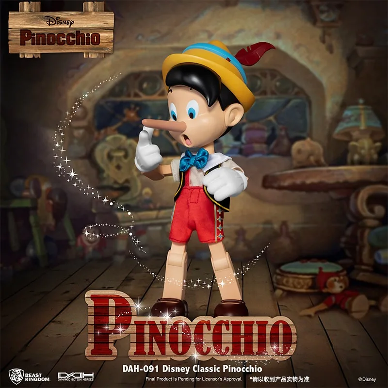 Genuine Beast Kingdom DAH-091 Dynamic Action Heroes Disney Classic Pinocchio Collectible Movable Action Figure Model Toy