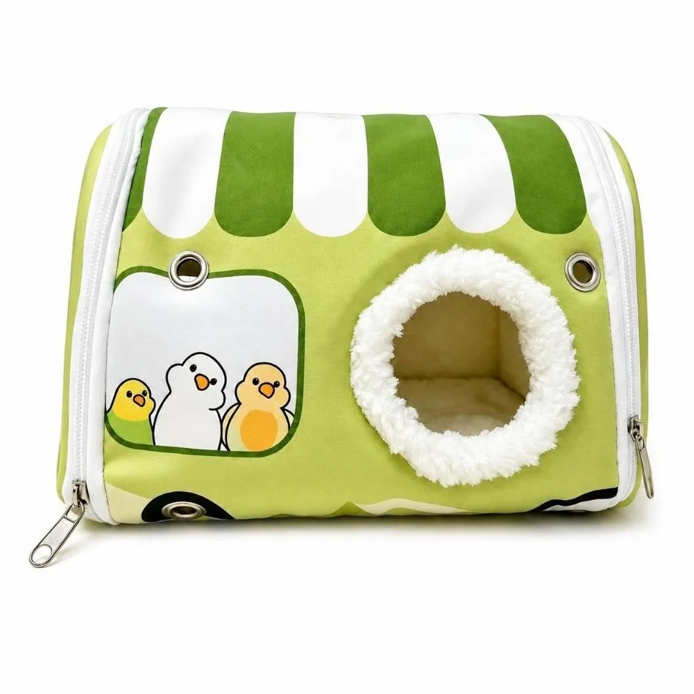 Portable Warm Parrots Hanging Cage Enclosed Fleece Lined Parrots Sleep Shelter Cozy Soft Sleeping House for Parrot Cockatiel