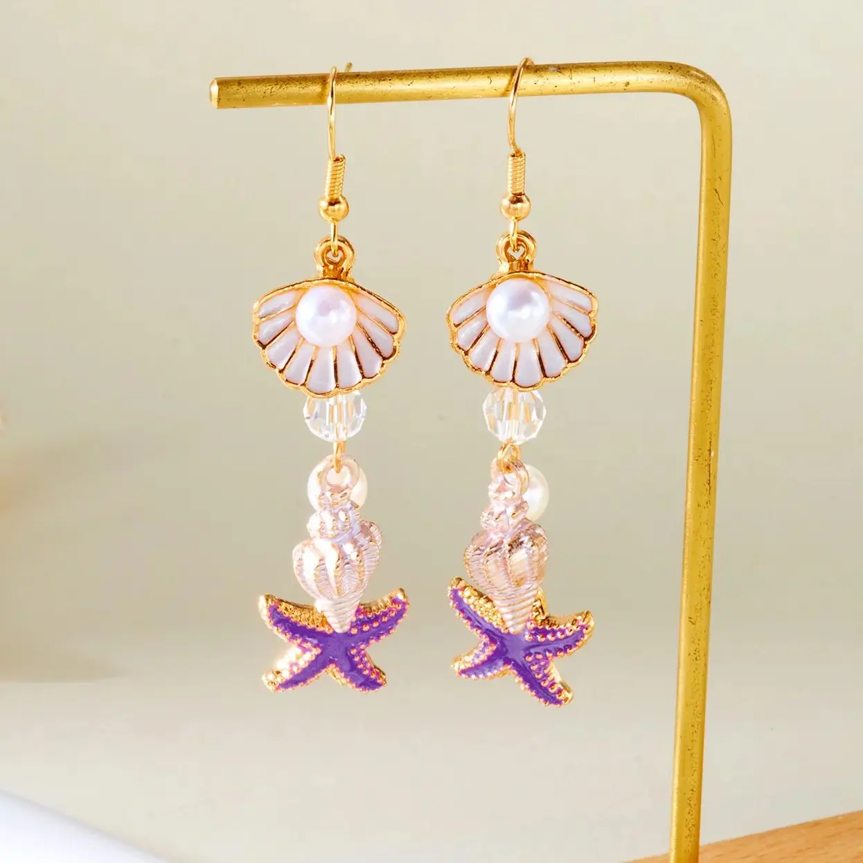 

Bohemian Ocean Style Long Earrings for Women Exquisite Handmade Shell Conch Starfish Pendant Earring Summer Beach Party Jewelry