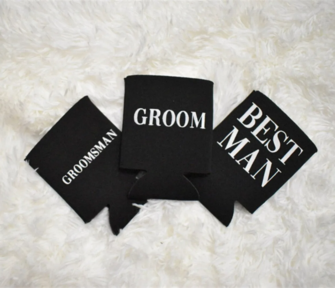 Custom Groomsman Proposal Can Cooler, Groomsman Gift Beer Hugger, Best Man Gift, Bridal Party Beer Sleeve, Will you be my Grooms