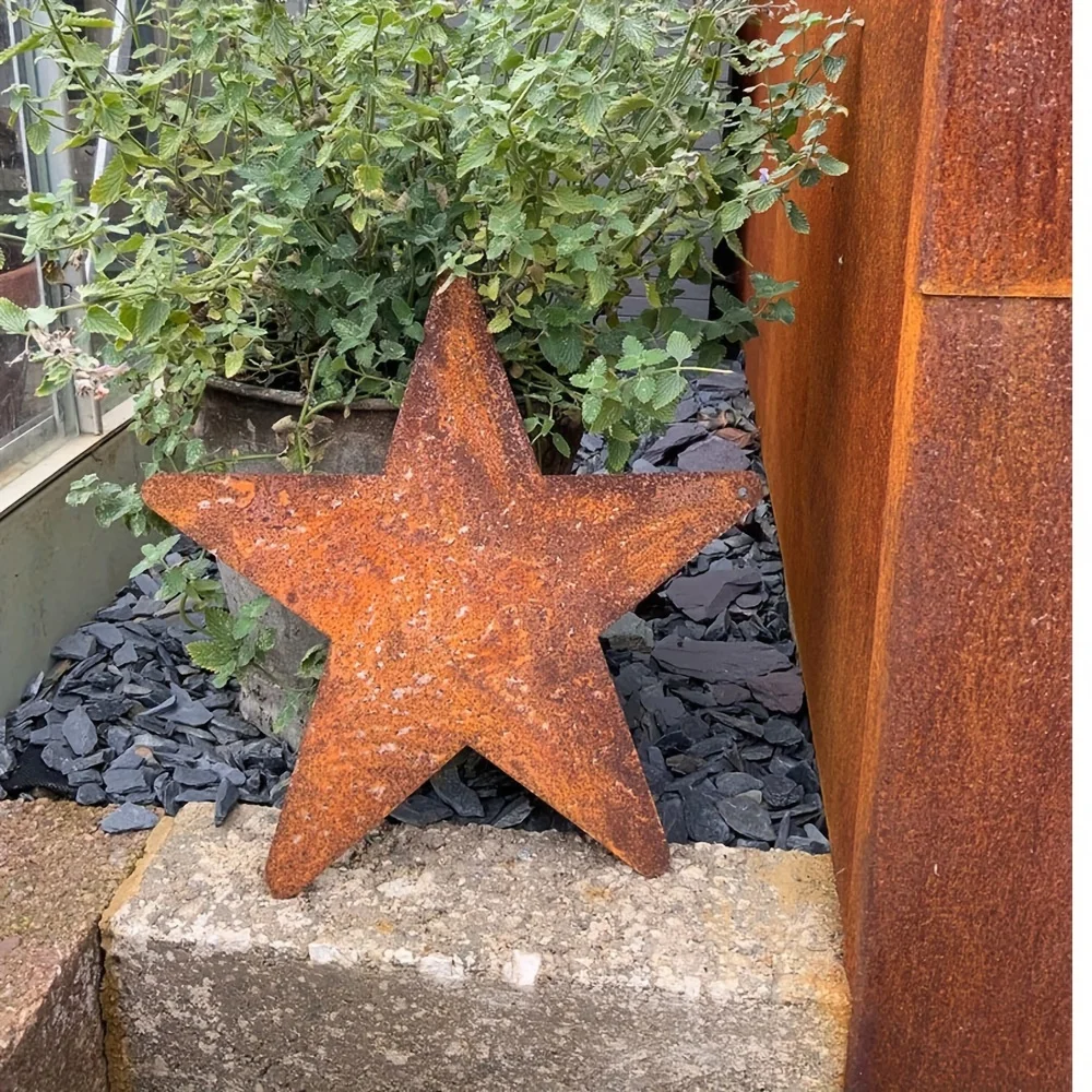 Rusty Metal Wind Spinner 1pc Star Moon Vintage Garden Ornament Garden Lover Gift Birthday Gift for Him