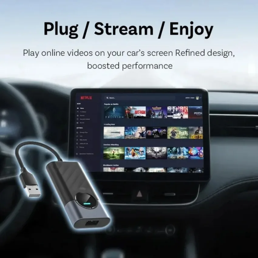 Wireless CarPlay Adapter 2 in 1 Android Auto Dongle Plug and Play Video Streaming for Universal Car Original Screen Upgrade