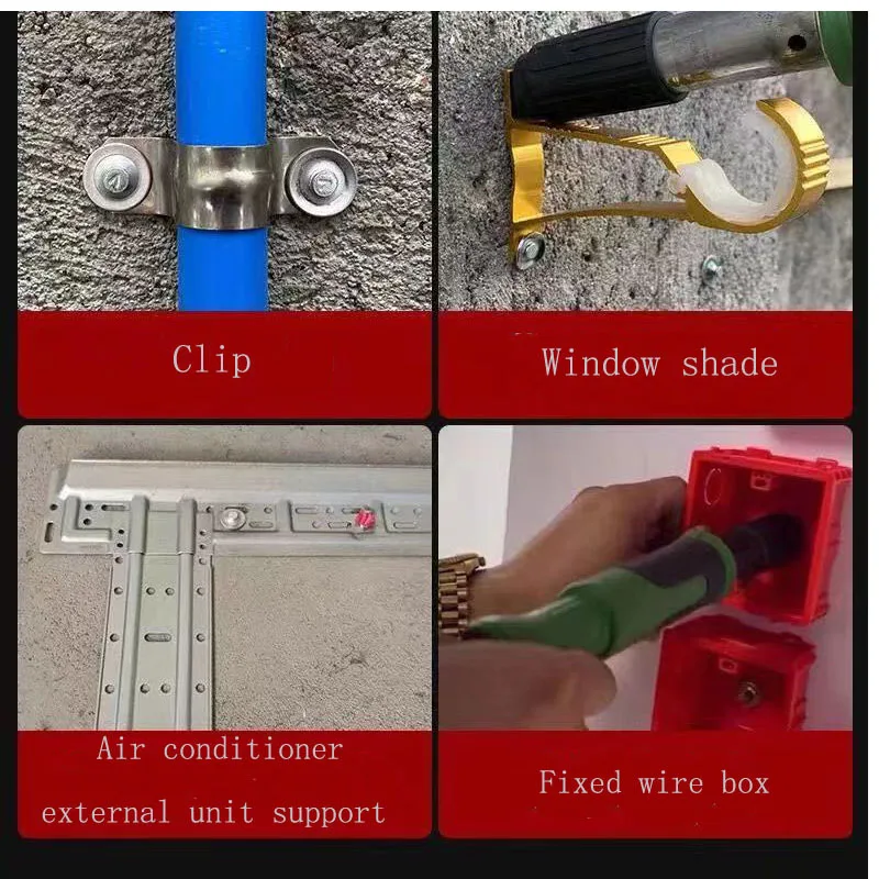 Nail Wall Fastening Tool for Cement Wall, Manual Steel Nails Gun Tool, Concrete Nail Gun, Mini Portable Nail Shooting Machine ,