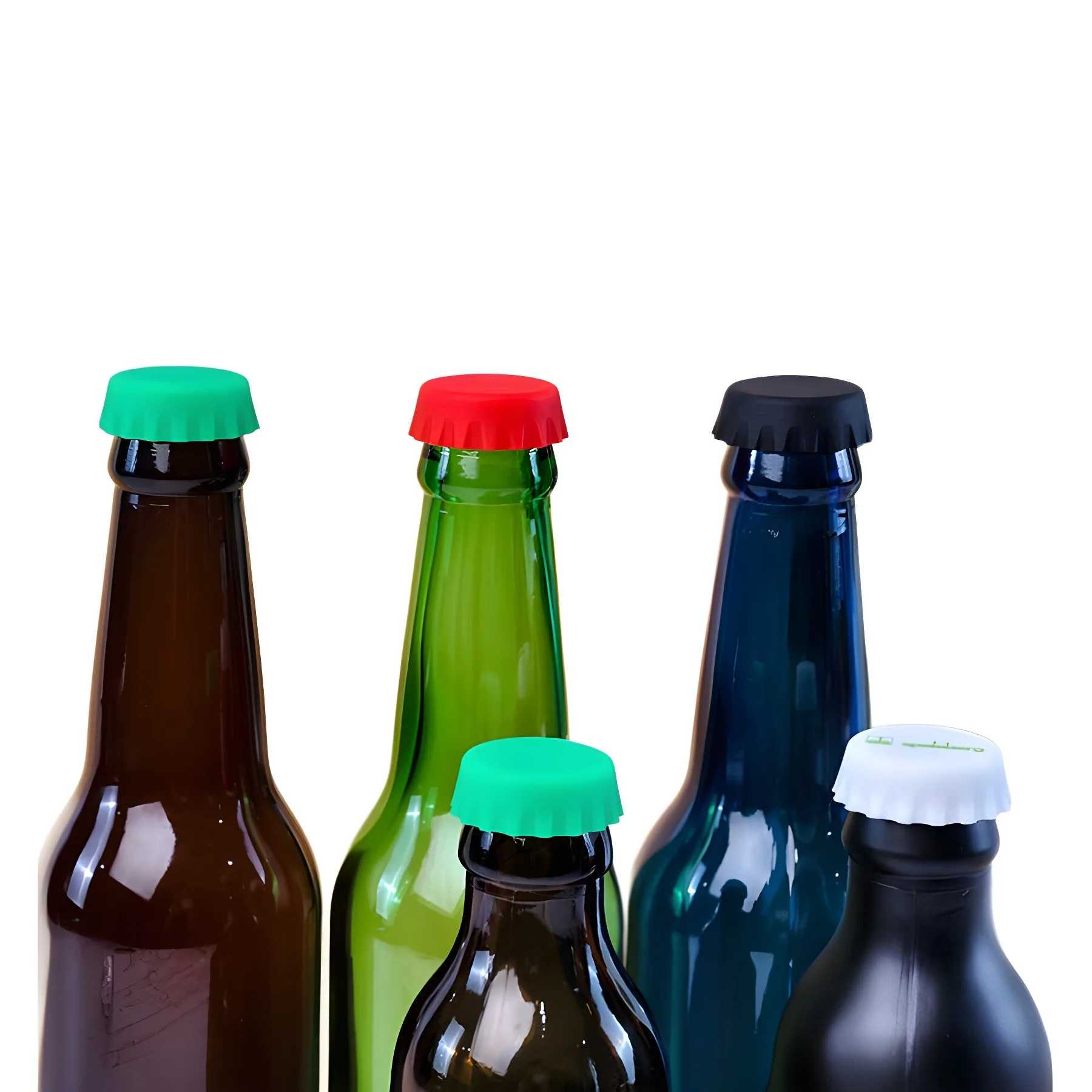 For Reuse and Practical Color Leaking Wine Beer Beverage Bottles Novelty Sealing Caps Silicone Beer Bottle Caps 18 Pcs