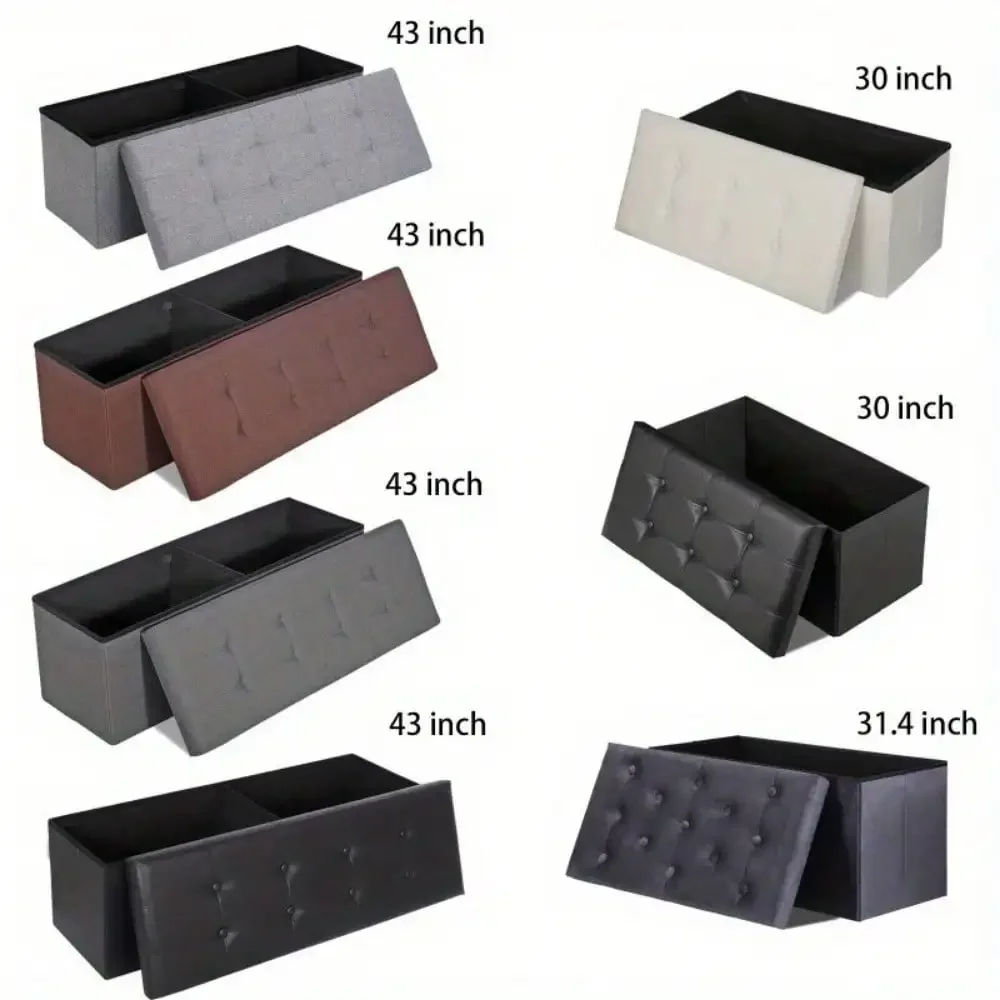 Storage Ottoman Bench Foot Rest Stool for Bedroom Entryway Living Room 43.3*14.96*15.16in