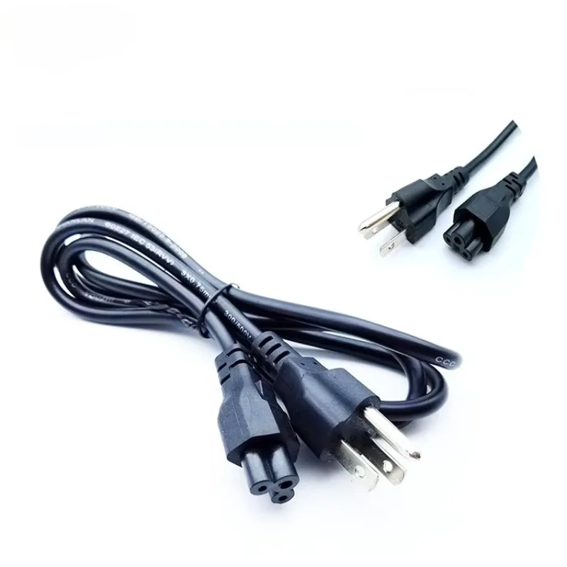 

Copper-clad Aluminum Wire Three-plug US 1.2/1.5/1.8 Meters Plum Blossom Tail 3 Core Three-hole Plug Power Cord