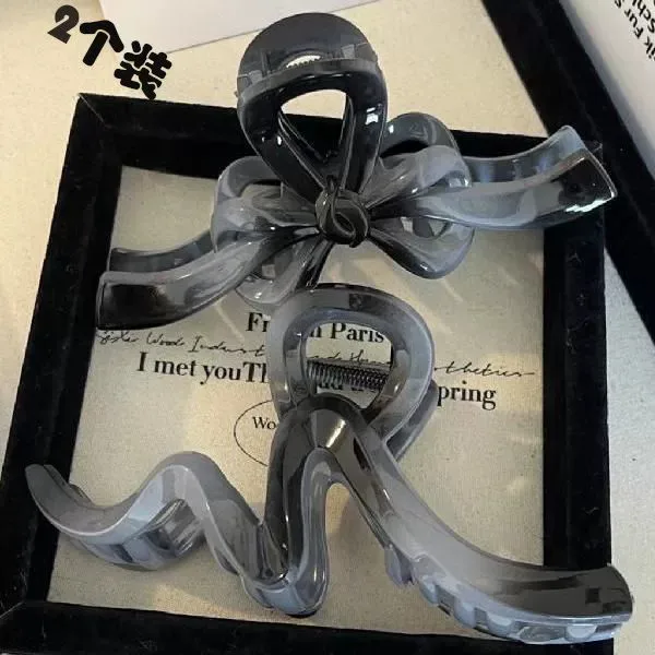 

Korean Large Size Acrylic Bow Hair Clips Dragon Bone Crab Design Fashion Hair Accessories Headband Hair Claws for Styling