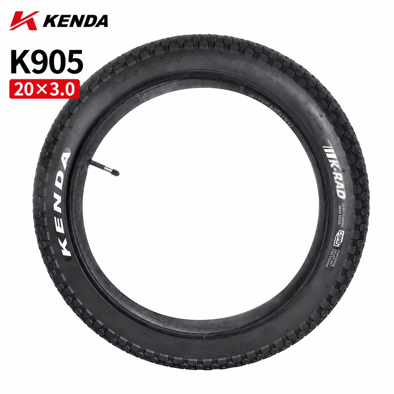 KENDA 20x3.0 16x4.0 Fatbike-Reifen mit Schlauch 76-406 E-Bike Elektrofahrrad Breiter Reifen – Detail 30