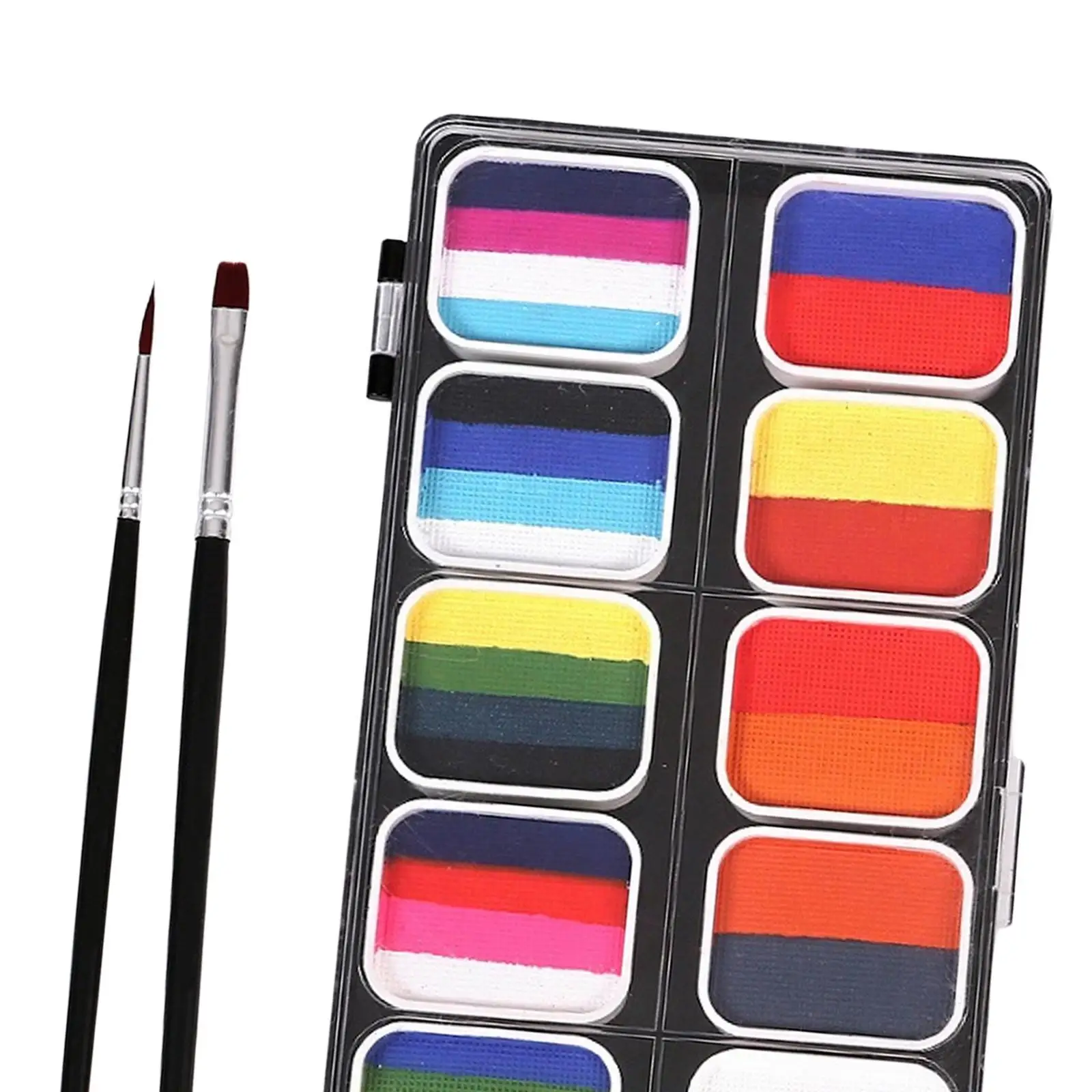 Farby do twarzy i ciała, 12 kolorów, zestaw do malowania twarzy, praktyczny i łatwy w użyciu.