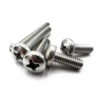 10/50 piezas UNC 2 # -56 4 # -40 6 # -32 8 # -32 10 # -24 12 # -24 Perno de tornillo de cabeza plana Phillips redondo cruzado de acero inoxidable 304 de rosca gruesa de EE. UU.