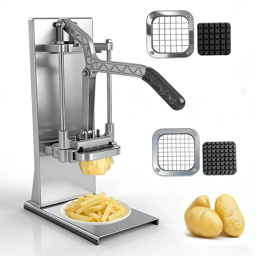 

Manual Kitchen Stainless Steel Vegetable and Fruit Strip Cutter, Potato Strip and Dice Cutting Tool